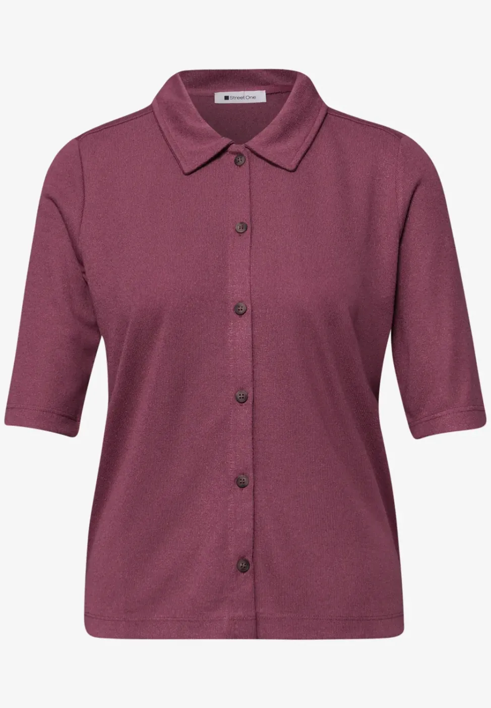 Kurzarm Shirt mit Knopfleiste
