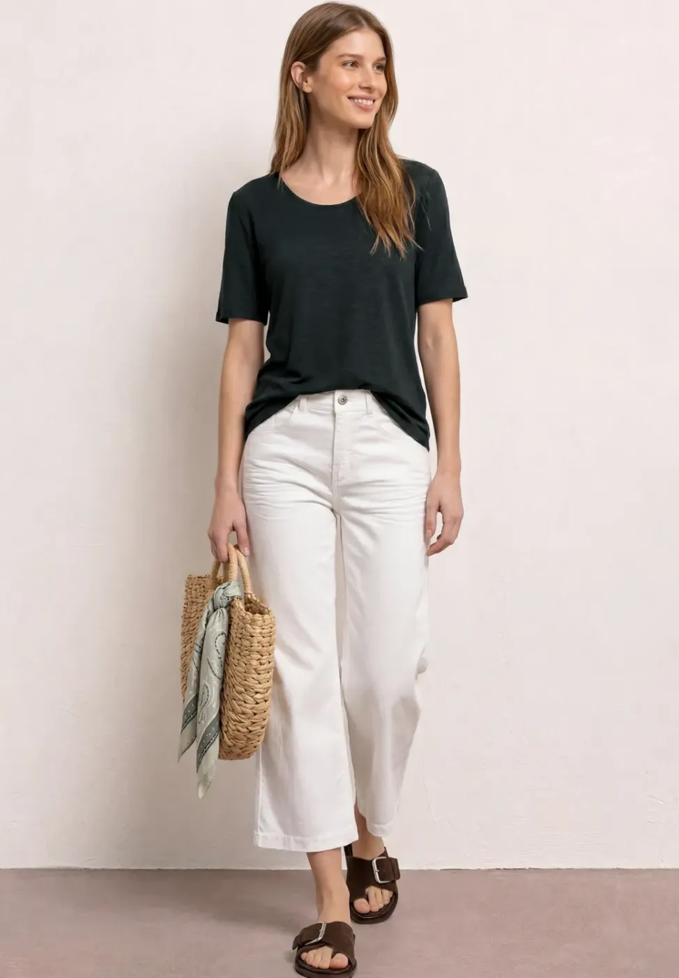Kurzarm Shirt mit Knotendetail