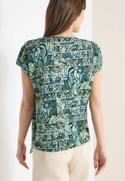 Kurzarm Shirt mit Patchwork-Print