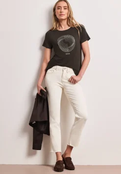 Kurzarm Shirt mit Rundhals und Print