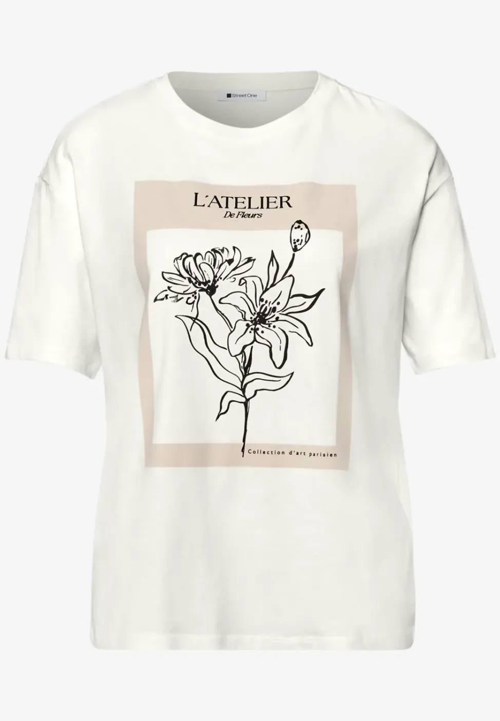 Kurzarmshirt mit Rundhals und Print
