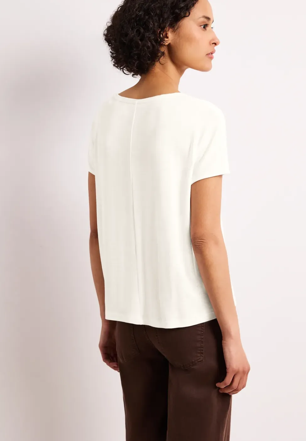Kurzarm Shirt mit U-Boot-Ausschnitt