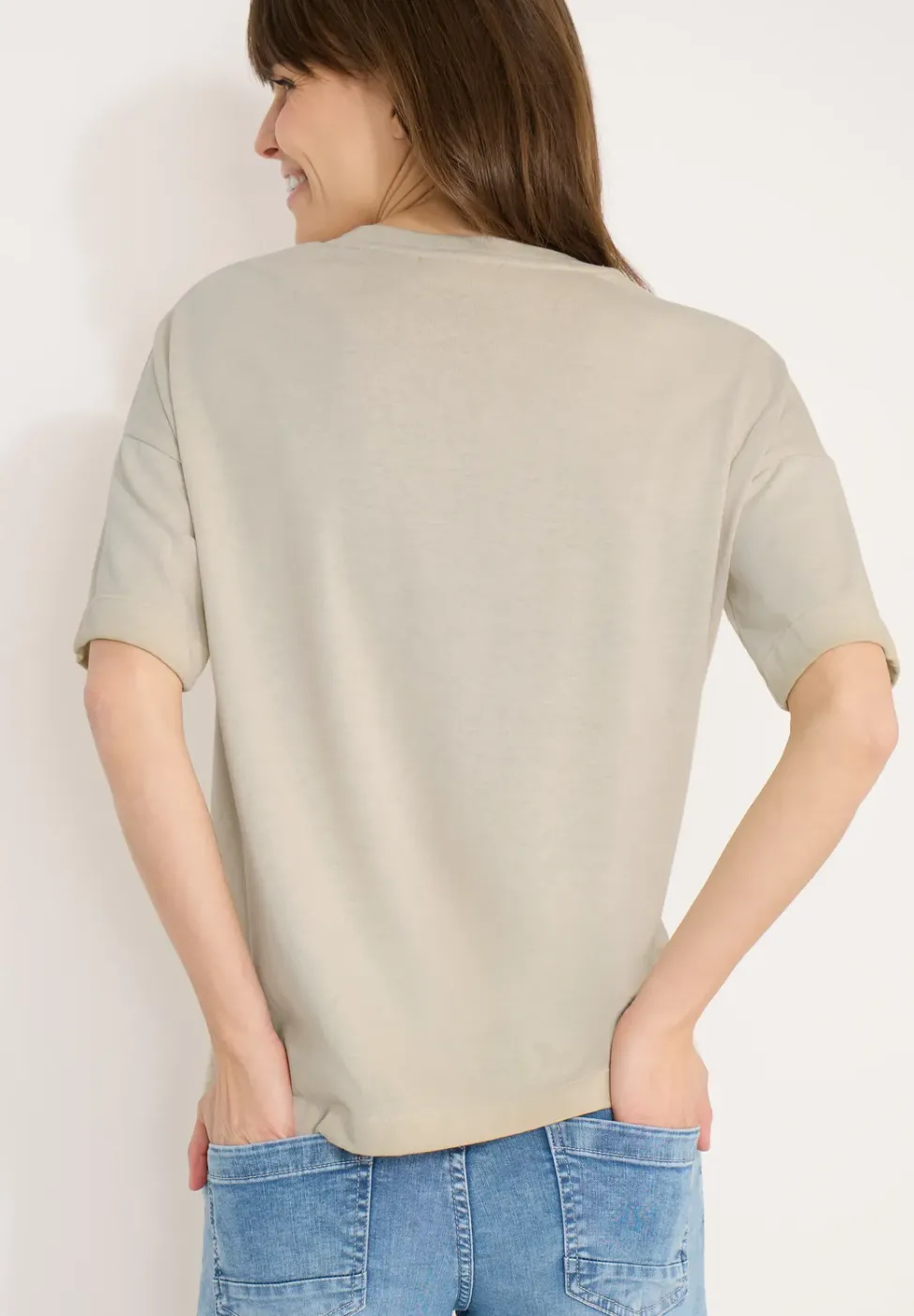 Kurzarm T-Shirt in Garment Dye Optik
