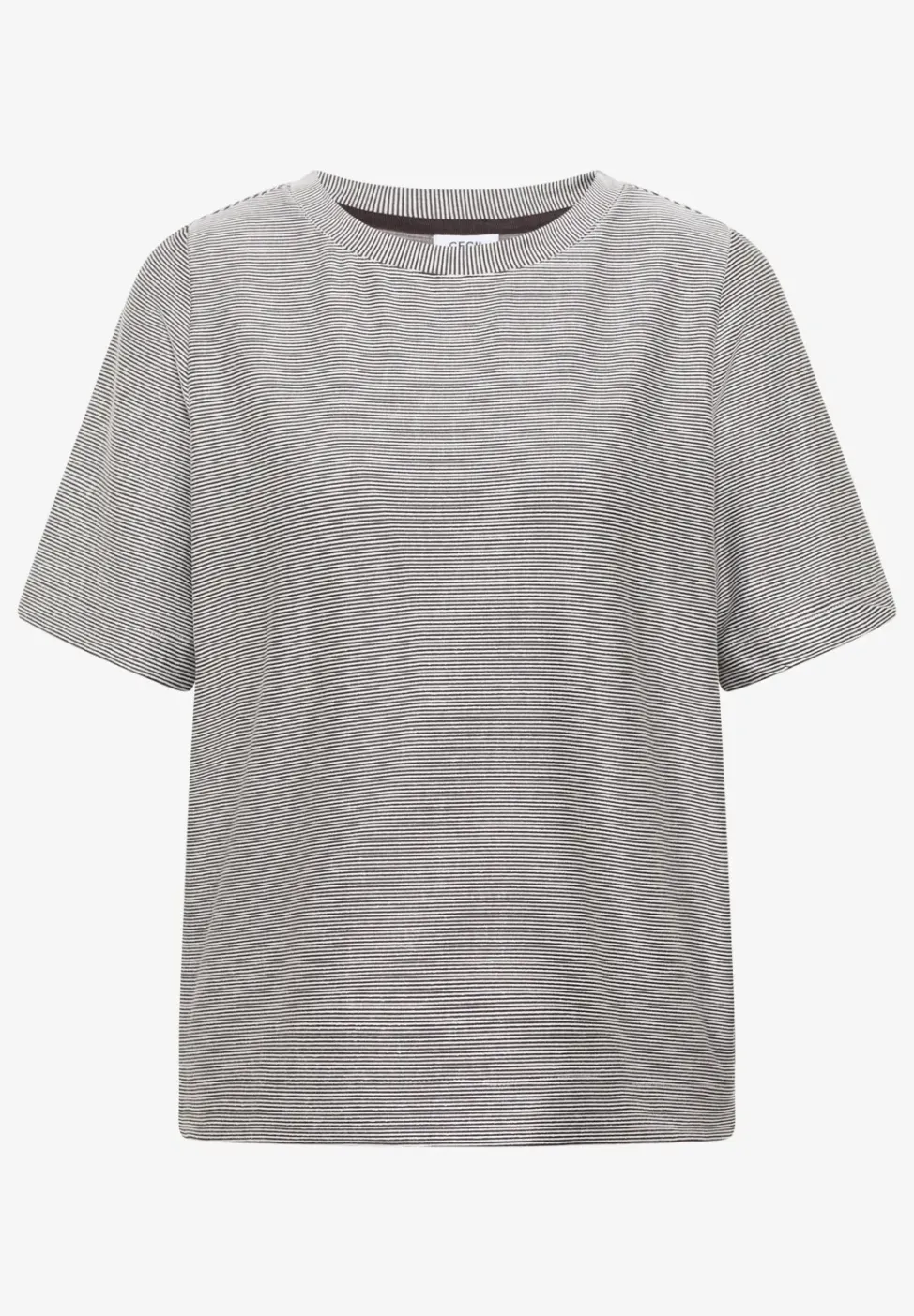 Kurzarm T-Shirt mit feinen Streifen