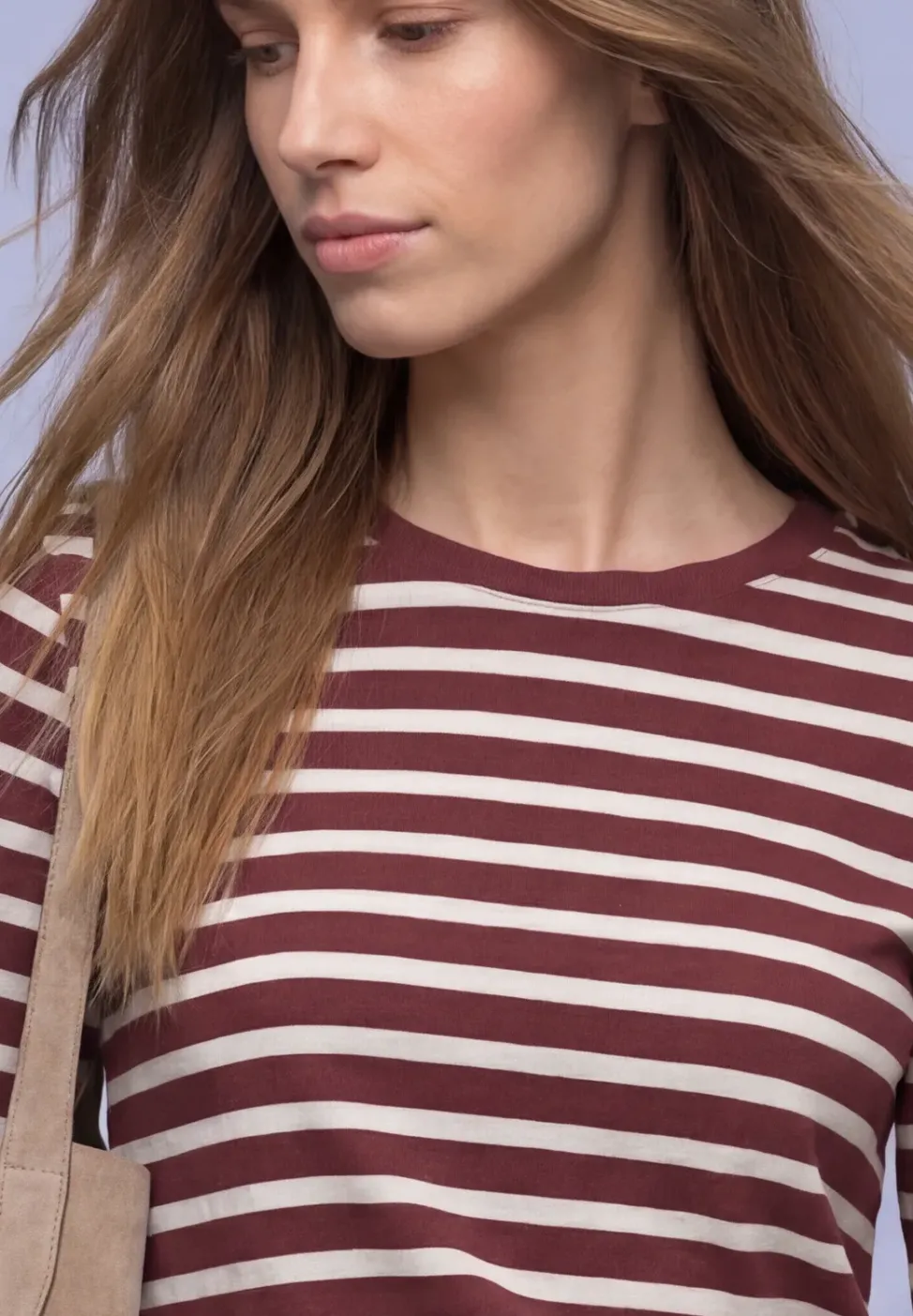 Kurzarm T-Shirt mit Streifenmuster