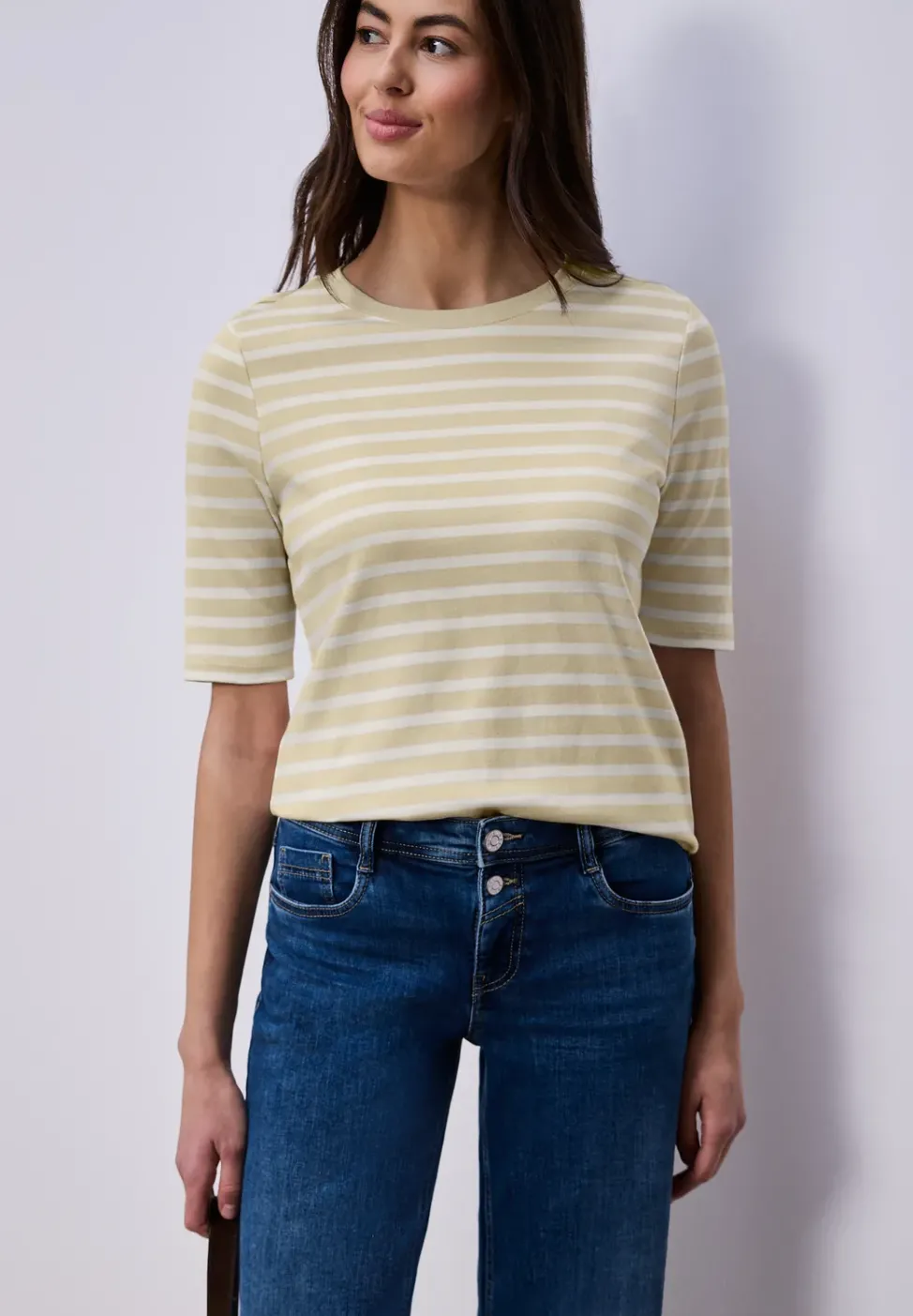 Kurzarm T-Shirt mit Streifenmuster