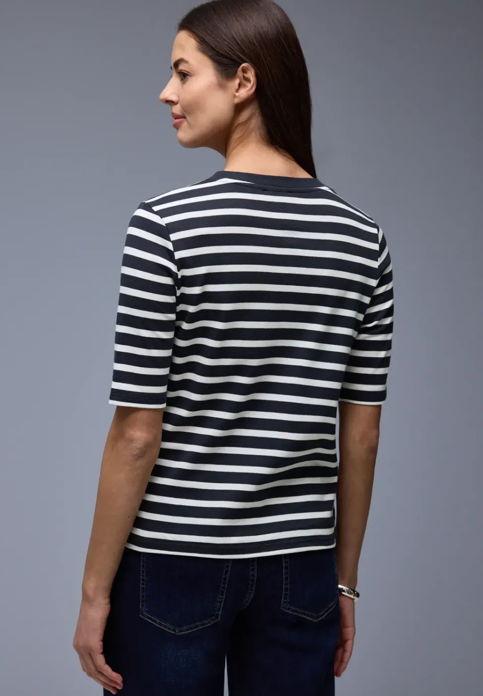 Kurzarm T-Shirt mit Streifenmuster
