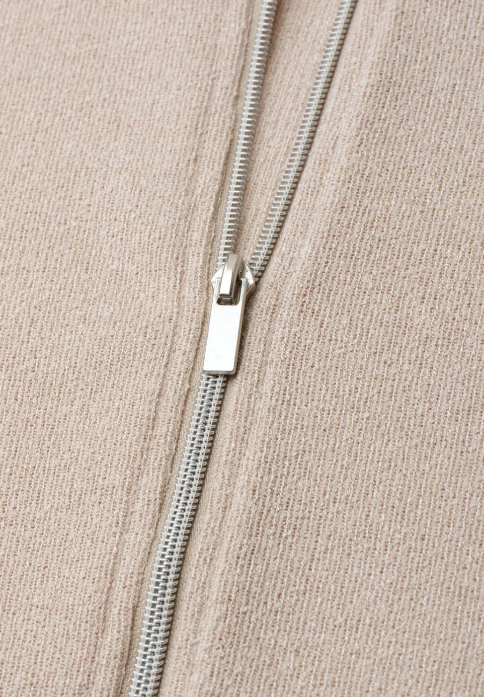 Langarm Jacke im Strick-Look mit Zipper