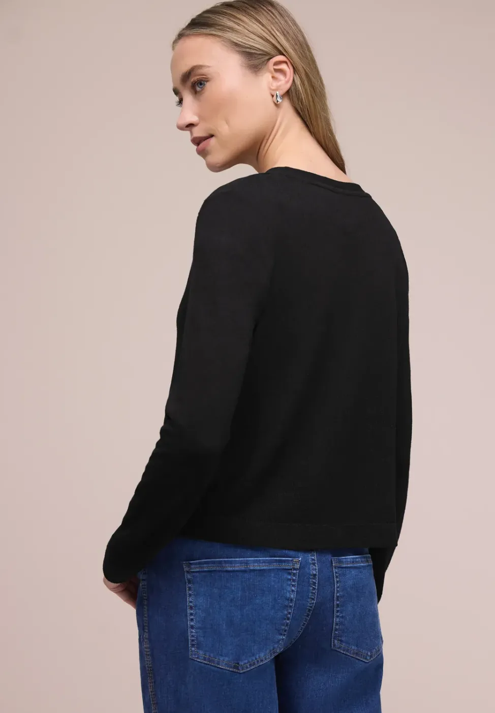 Langarm Jacke im Strick-Look