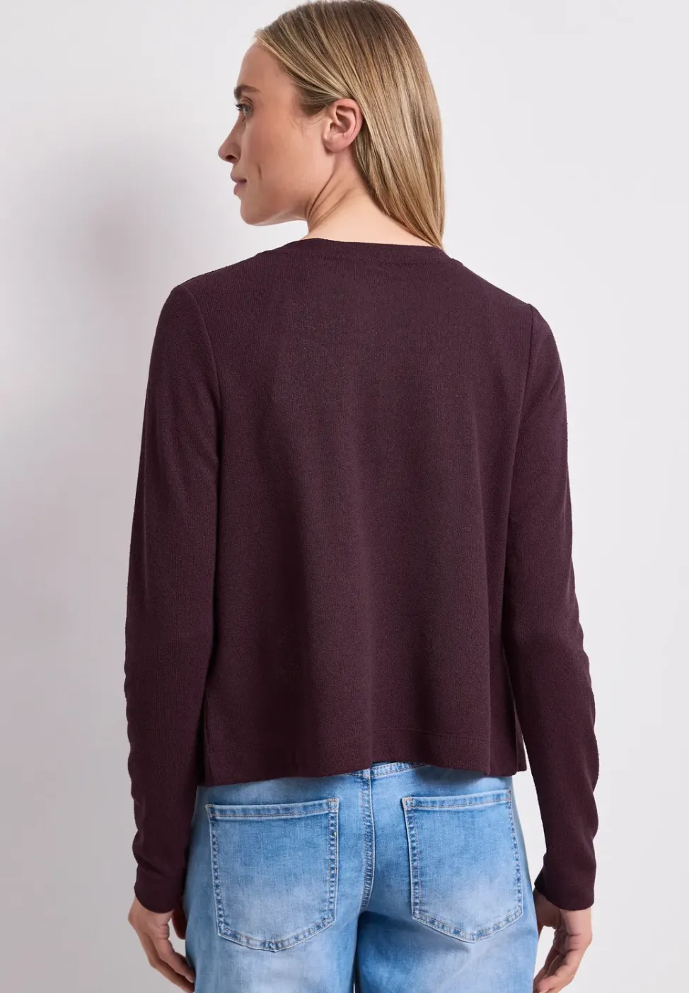 Langarm Jacke in offener Passform