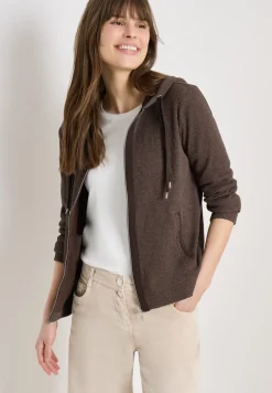 Langarm Jacke mit Kapuze und Taschen