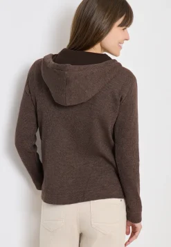Langarm Jacke mit Kapuze und Taschen