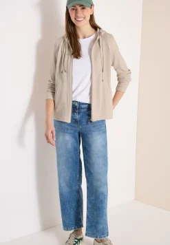 Langarm Jacke mit Kapuze und Taschen