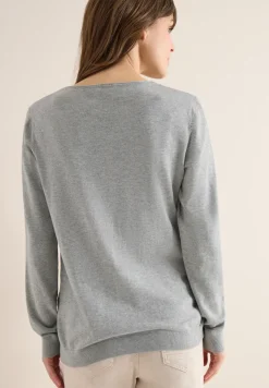 Langarm Pullover mit Rippdetail