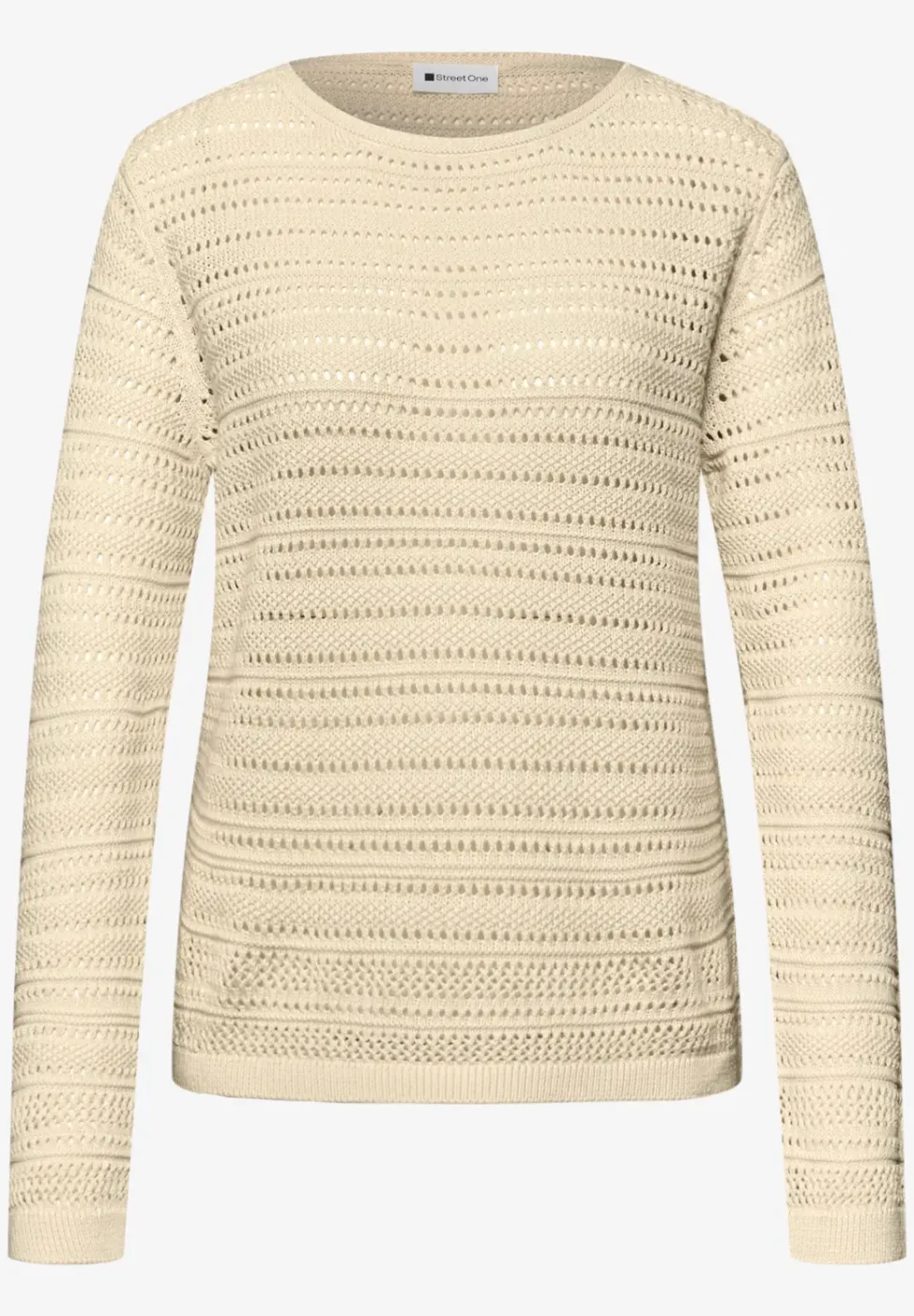 Langarm Pullover mit U-Boot-Ausschnitt