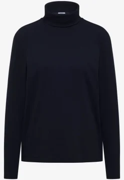 Langarmshirt in Rippstruktur