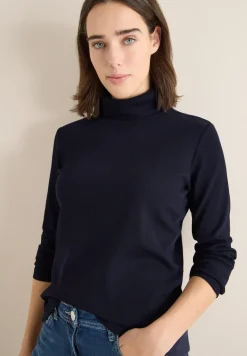 Langarmshirt in Rippstruktur