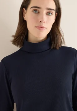 Langarmshirt in Rippstruktur