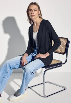 Lange Strick-Look Jacke
