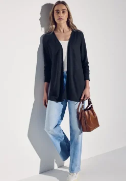 Lange Strick-Look Jacke