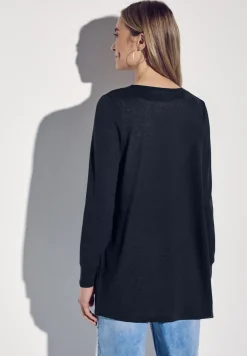 Lange Strick-Look Jacke