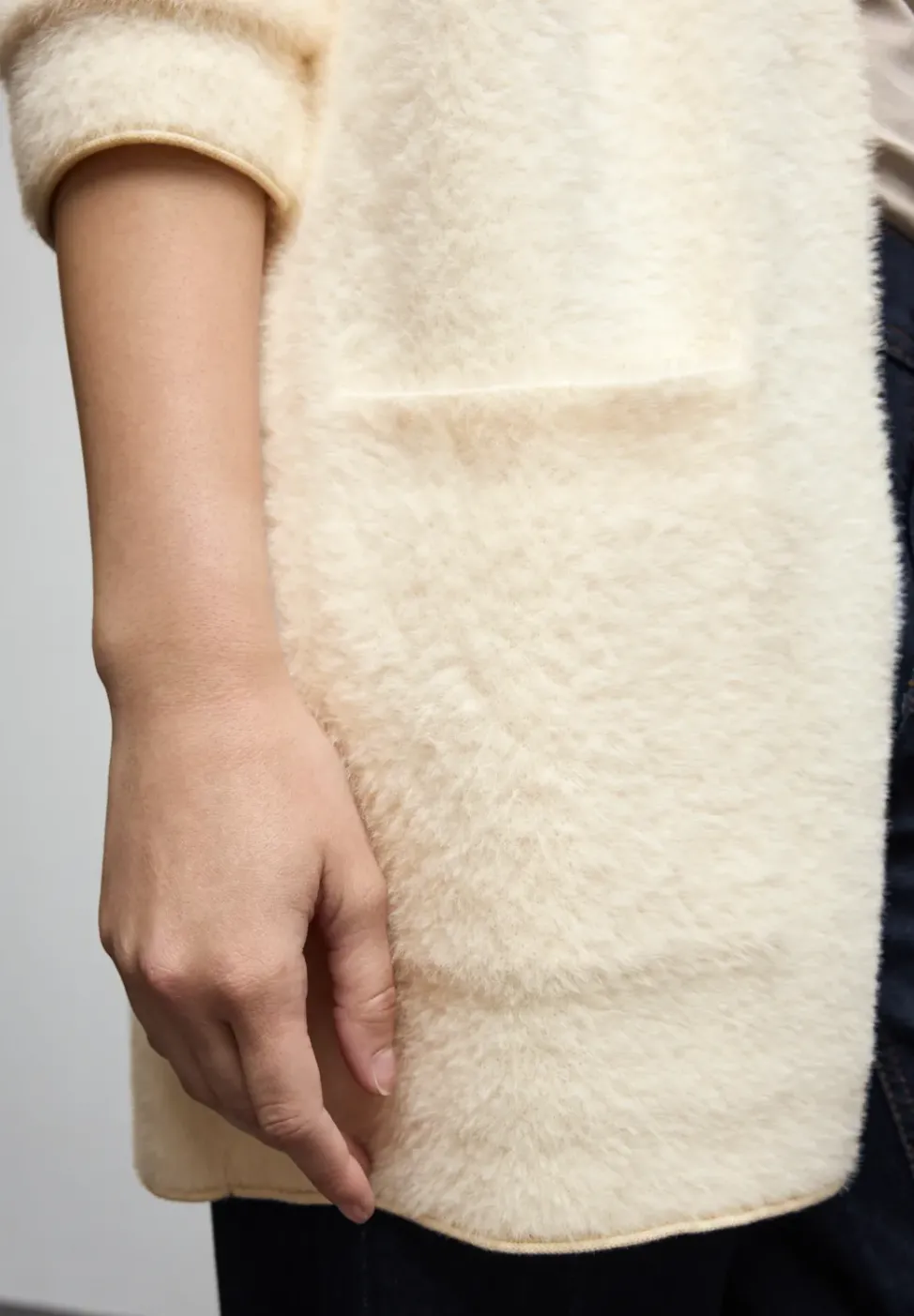 Langer Federgarn Cardigan