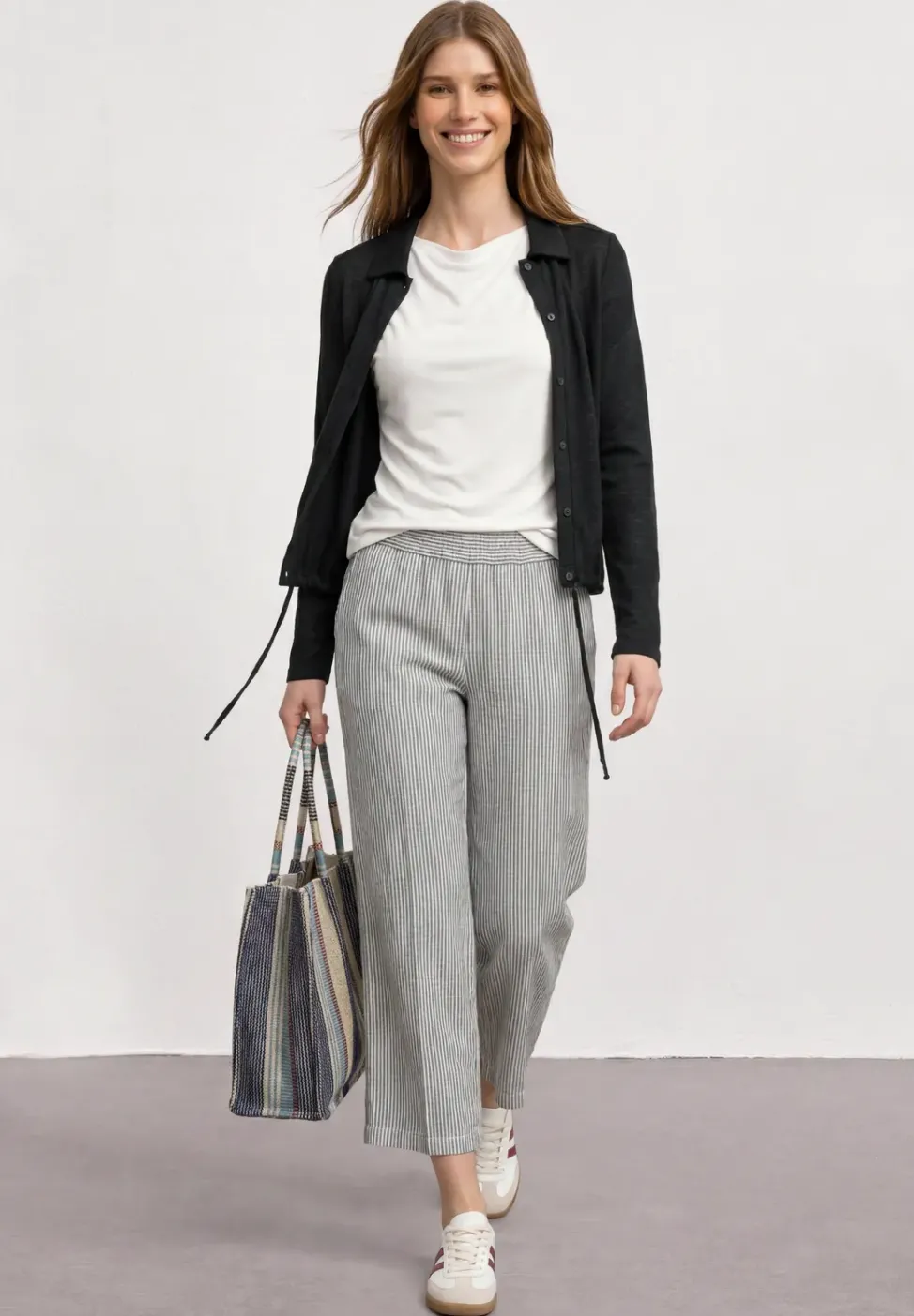 Leichte Langam Jacke in Leinen-Optik