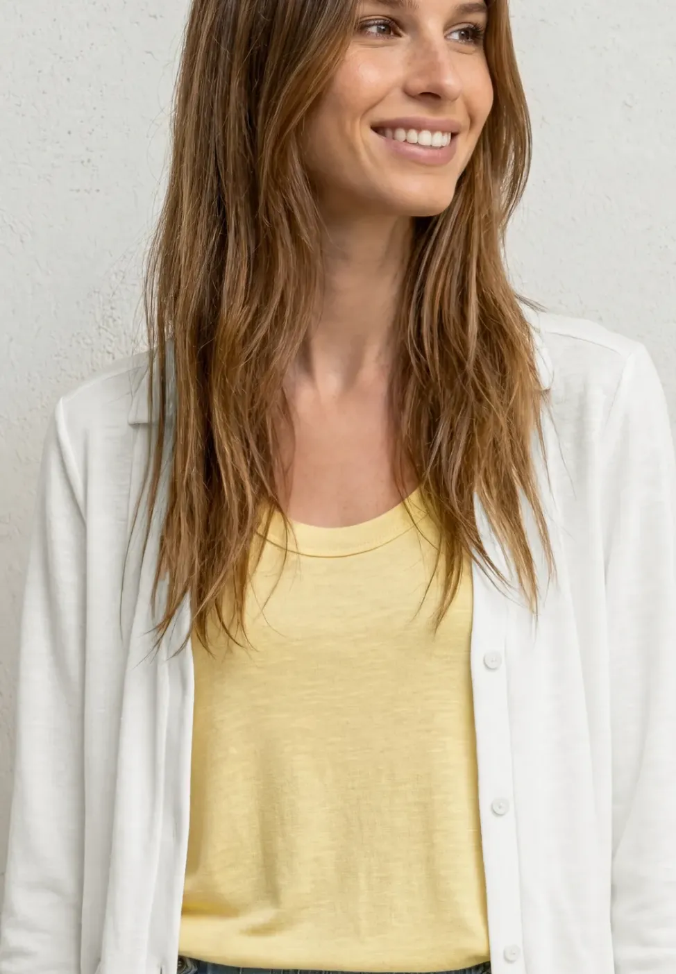 Leichte Langam Jacke in Leinen-Optik