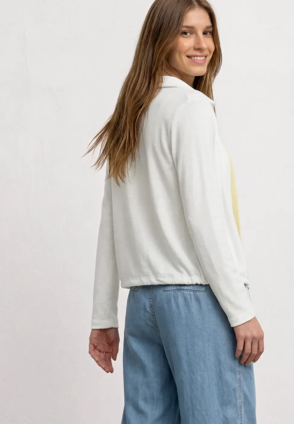 Leichte Langam Jacke in Leinen-Optik