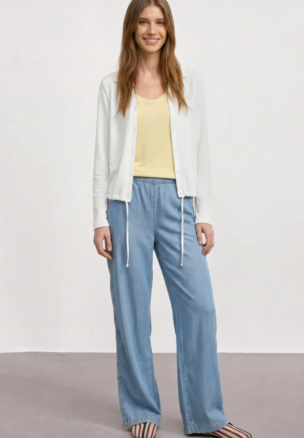 Leichte Langam Jacke in Leinen-Optik