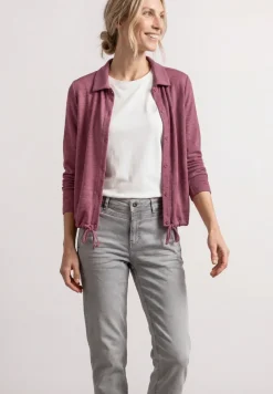 Leichte Langam Jacke in Leinen-Optik