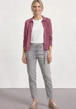 Leichte Langam Jacke in Leinen-Optik