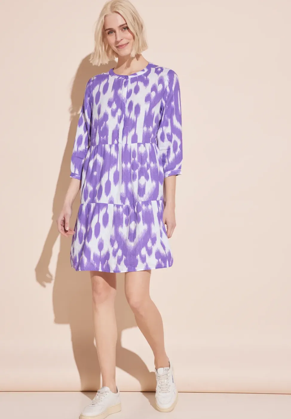 Leinen Kleid mit Print