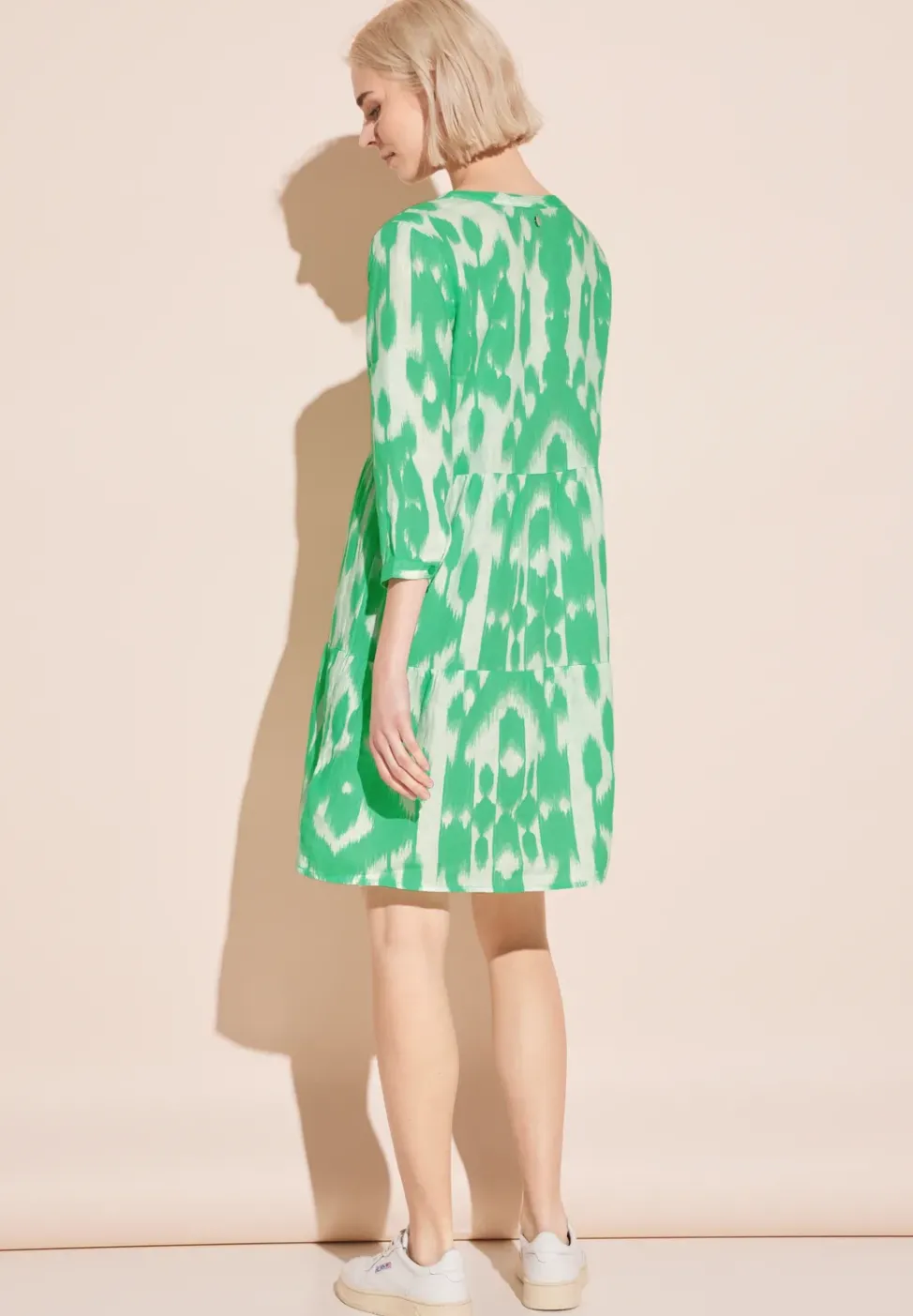 Leinen Kleid mit Print