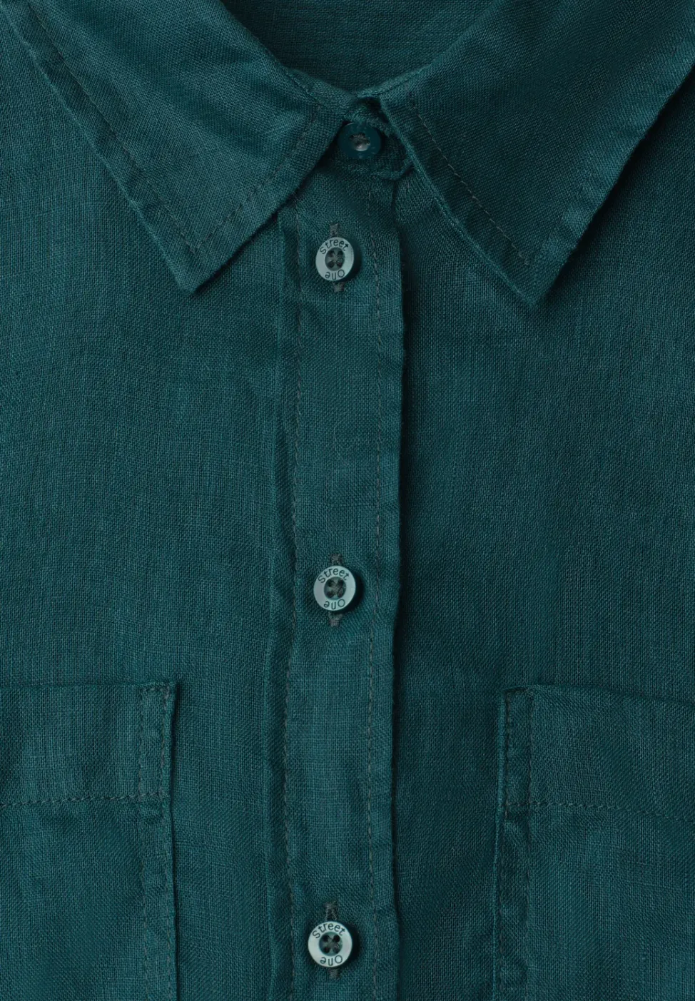 Leinenbluse mit Brusttaschen
