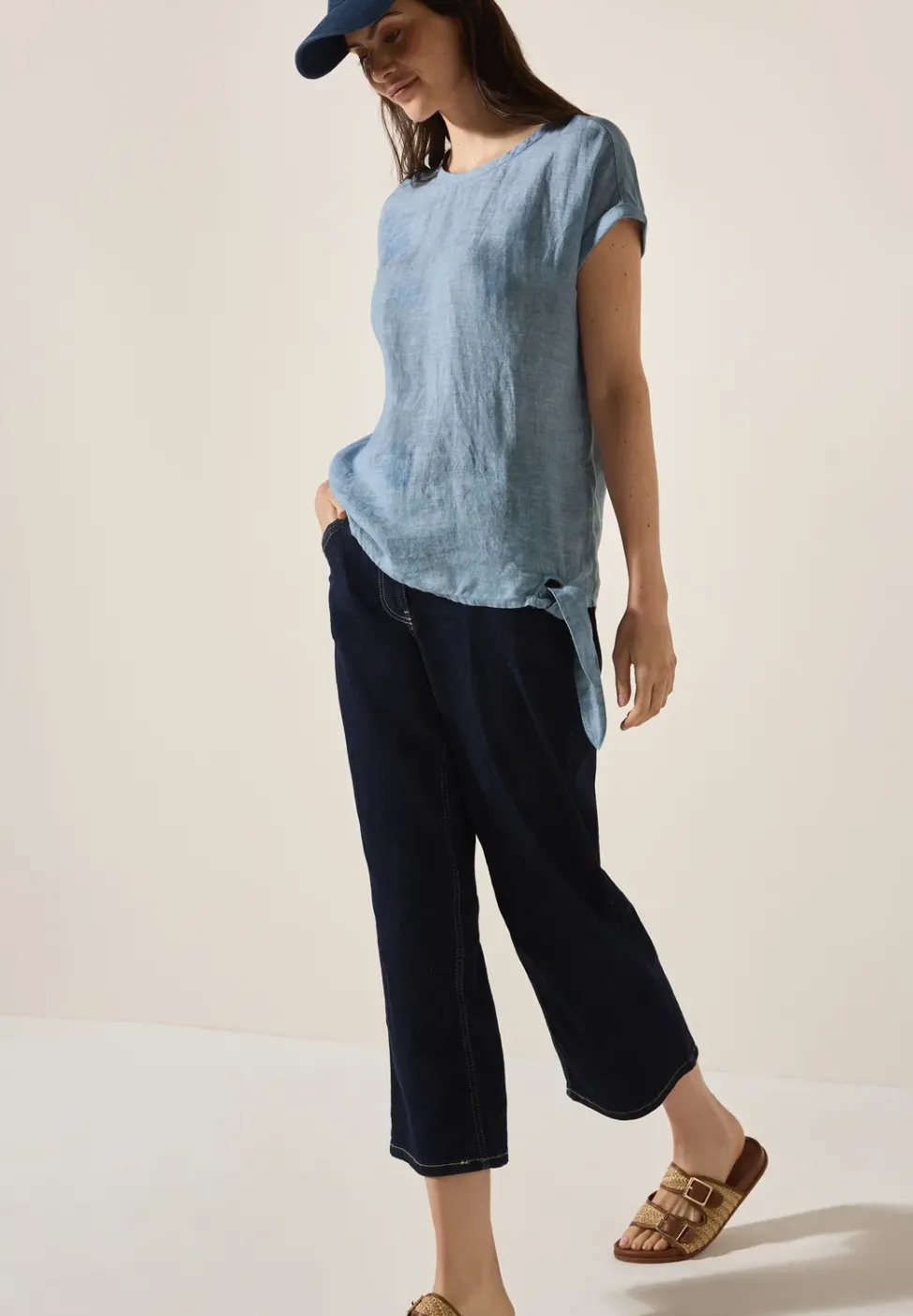 Leinen Chambray-Bluse