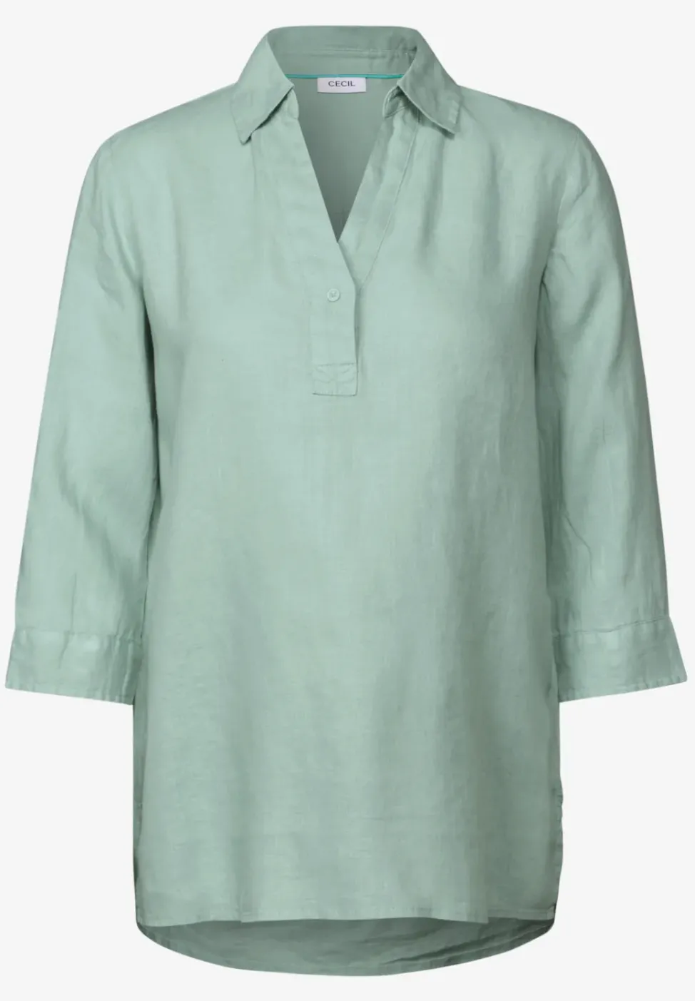 Leinen-Longbluse