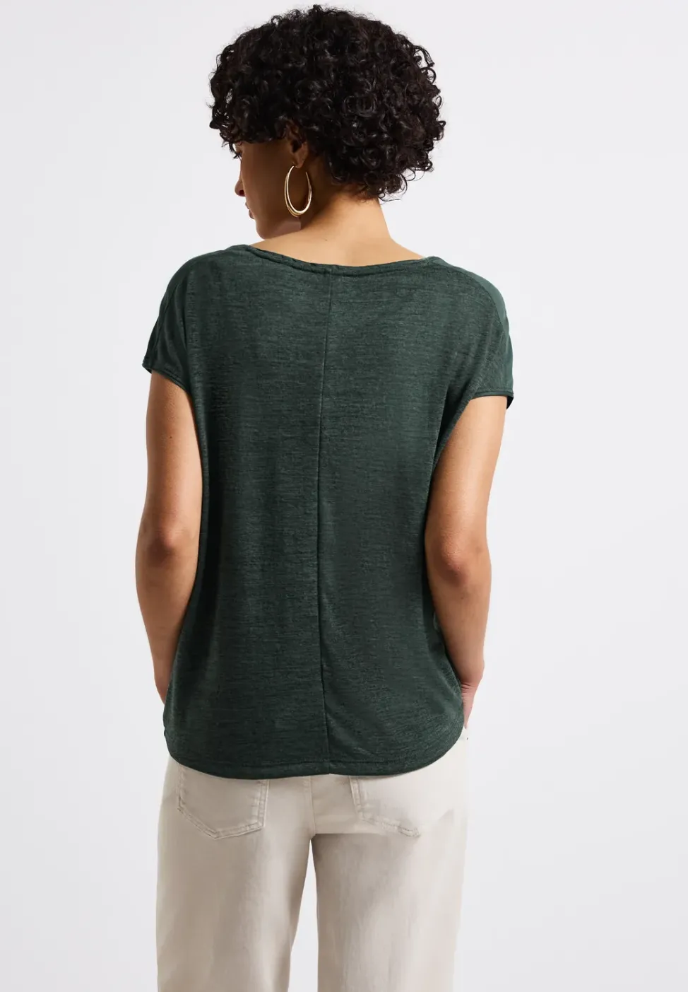 Leinen-Look T-Shirt