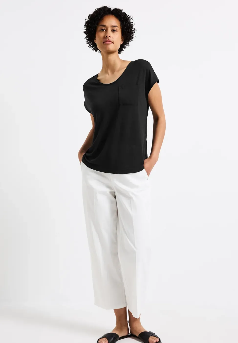 Leinen-Look T-Shirt