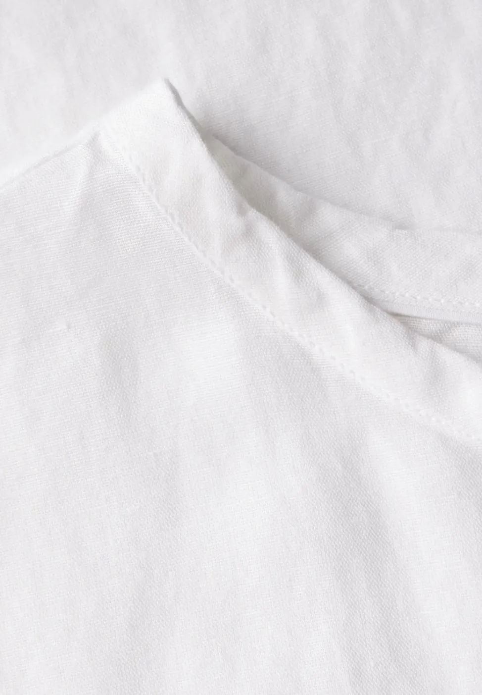 Leinenmix Bluse mit Knoten