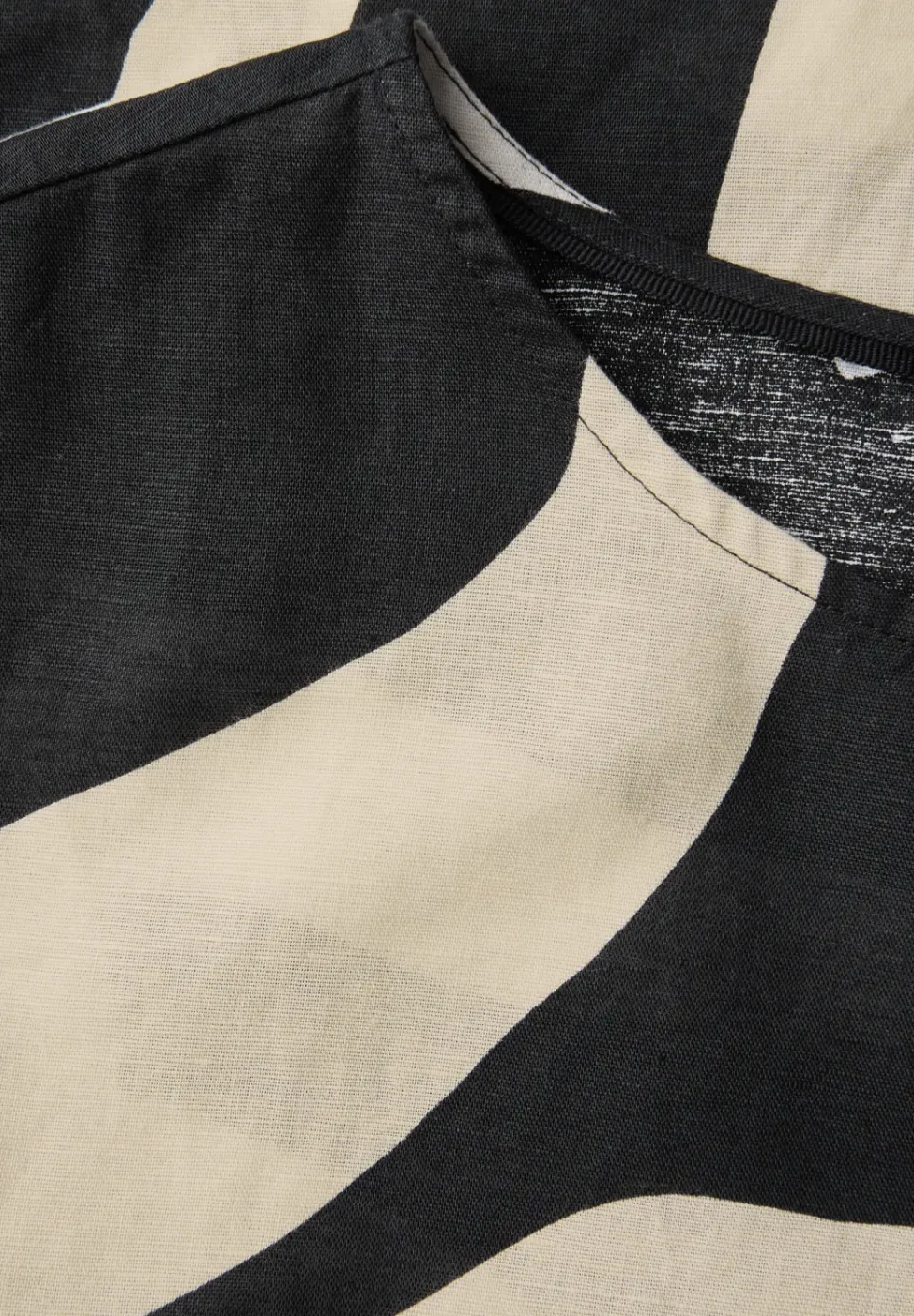 Leinenmix Print-Blusenshirt