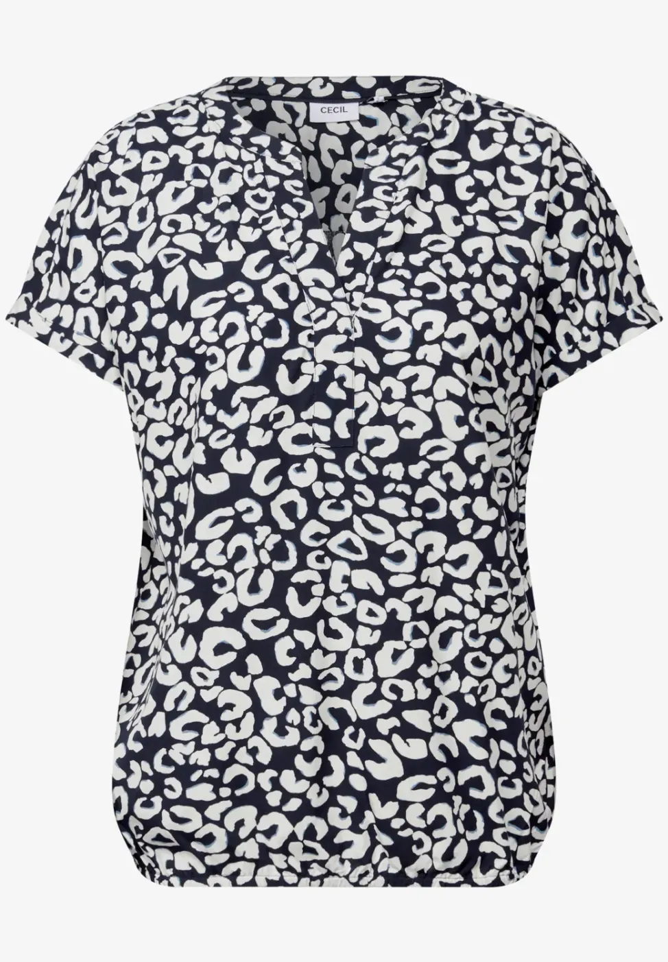 Leo Split Neck Bluse