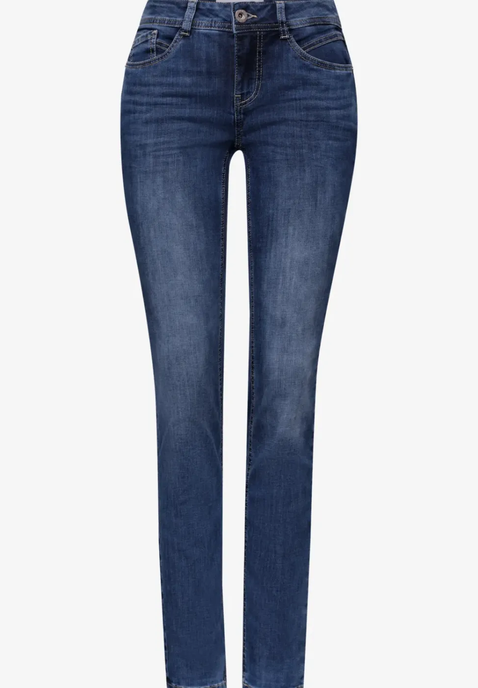 Low Waist Slim Leg Jeans im Casual Fit