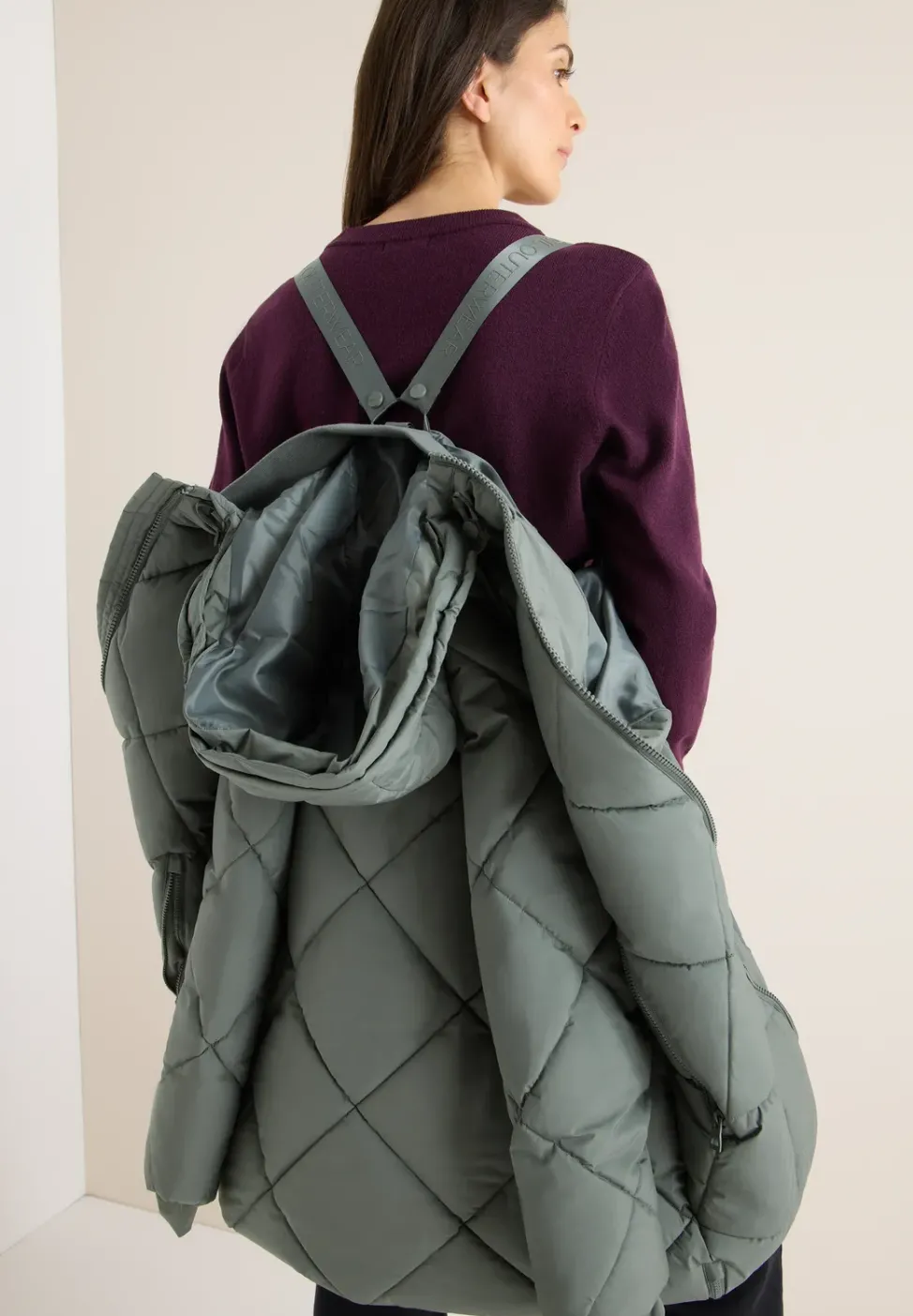 Mantel mit Rucksack Strings