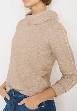 Melange Shirt mit Tape