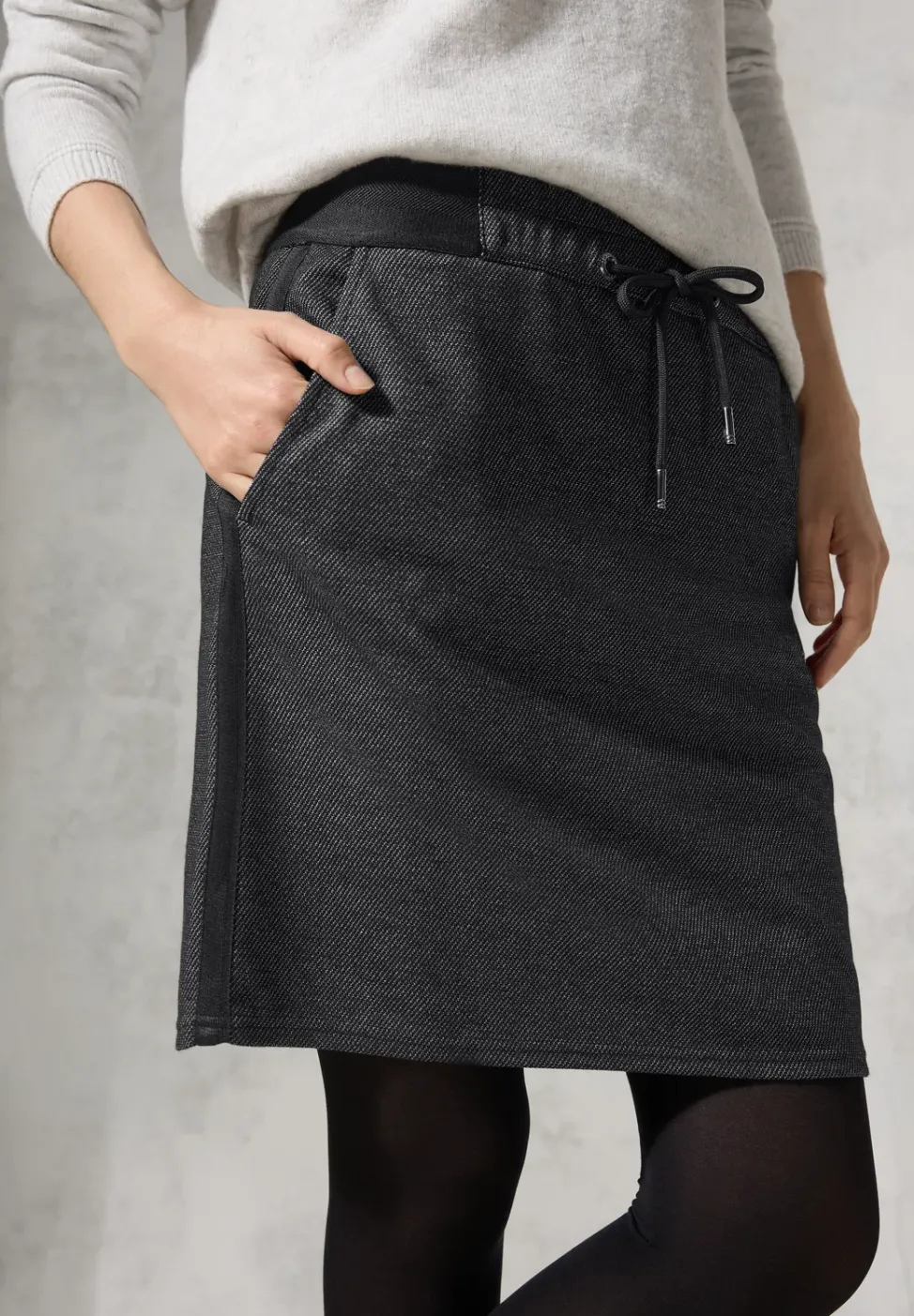 Melange-Look Joggskirt