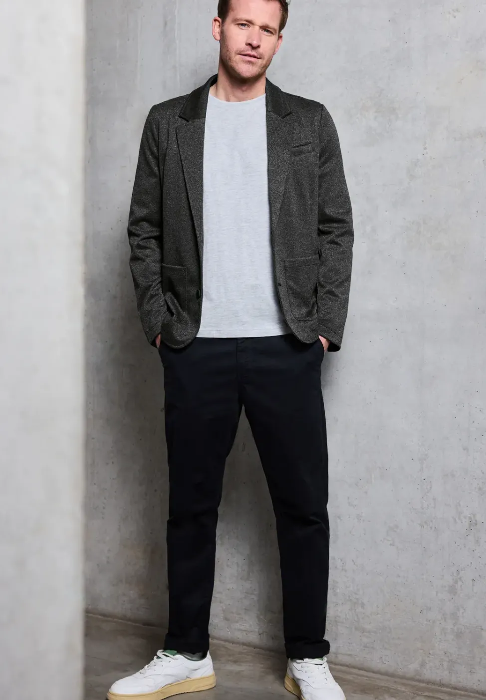 Melange-Look Sakko