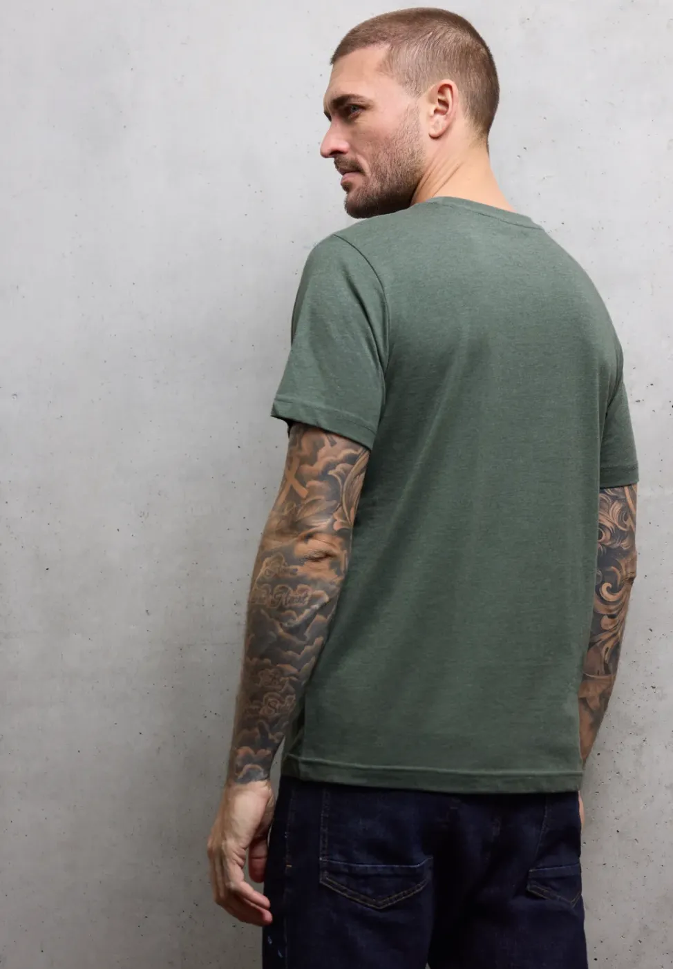 Melange-Look T-Shirt