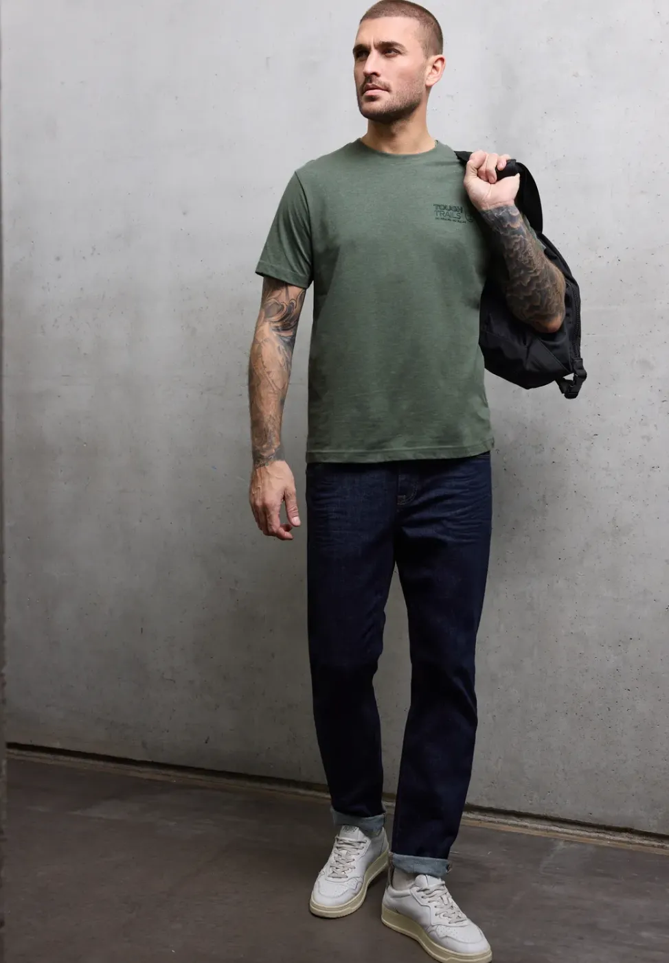 Melange-Look T-Shirt