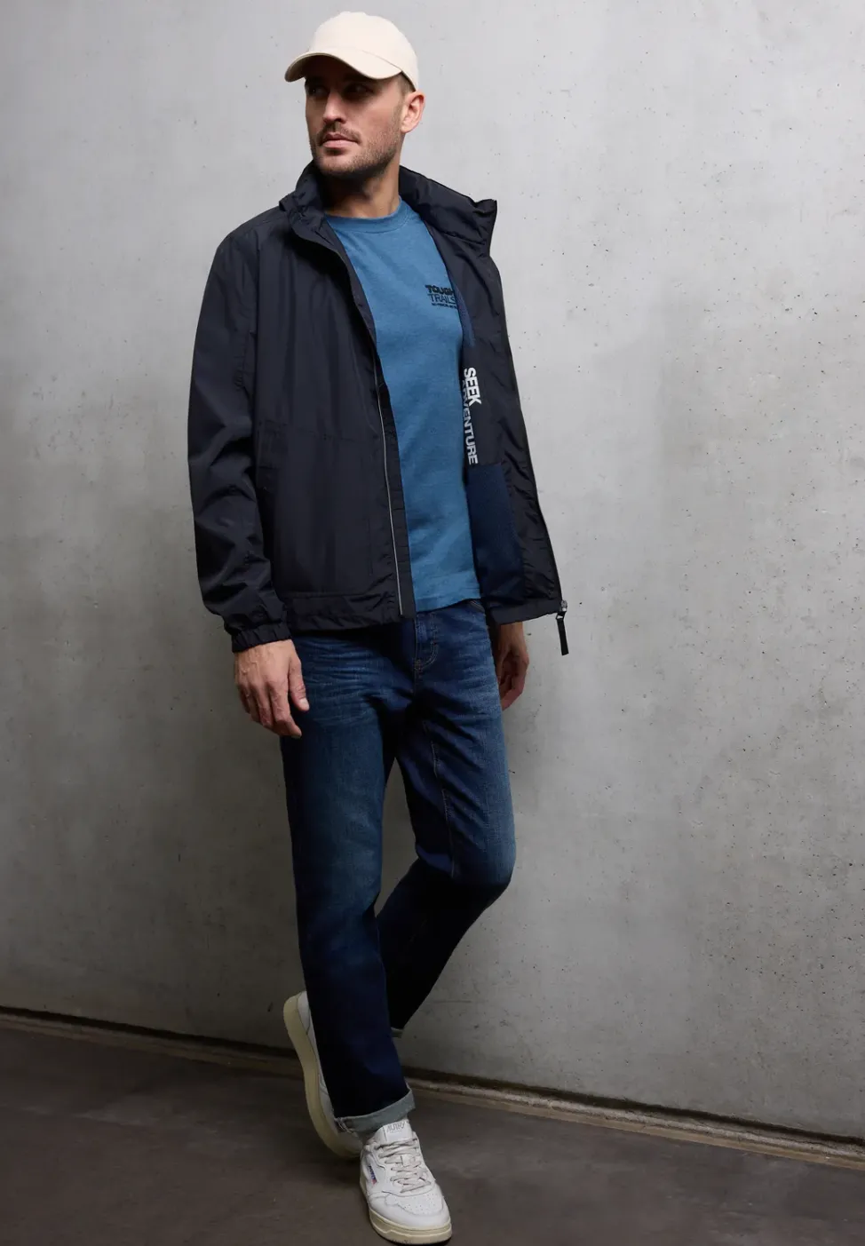 Melange-Look T-Shirt